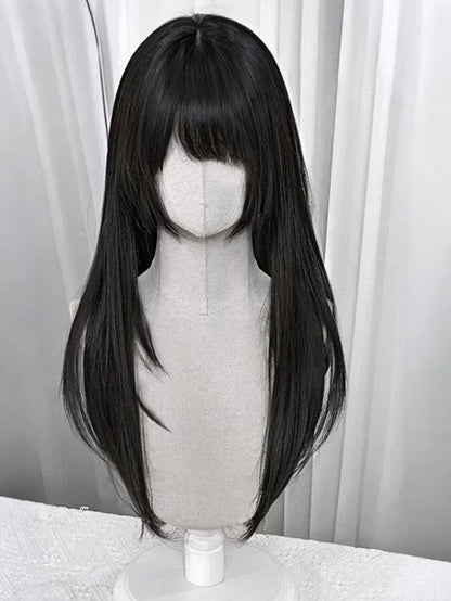 2-Color 65cm Straight Bangs Wig - Meow Island Wig