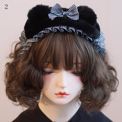 Ear KC Details Black Bowknot Bear/Kitty