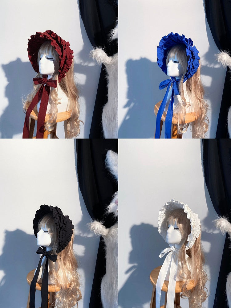 Black / White / Blue / Red Lolita Hairband - Blossom Herald