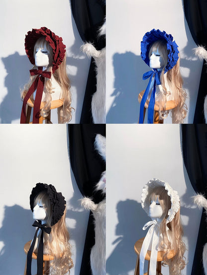 Black / White / Blue / Red Lolita Hairband - Blossom Herald