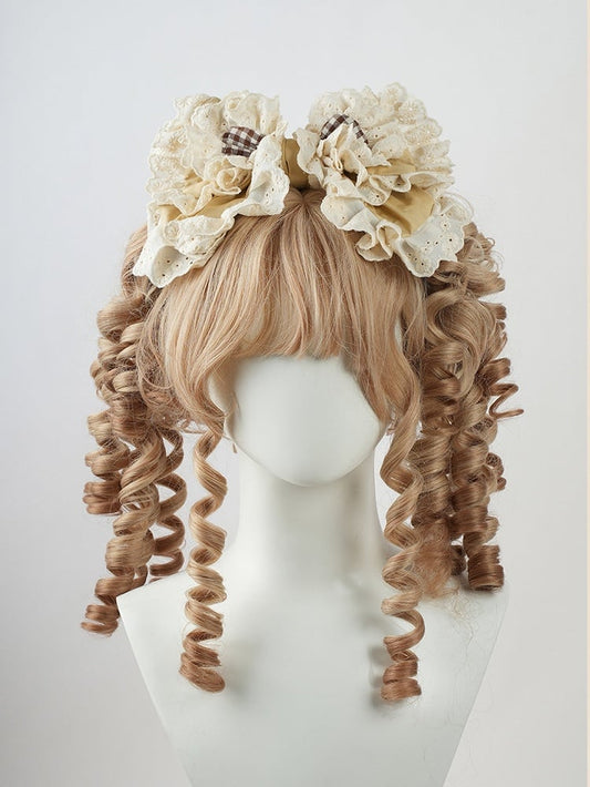 スイートロリータコーヒービッグリボンフリルレーストリムKC