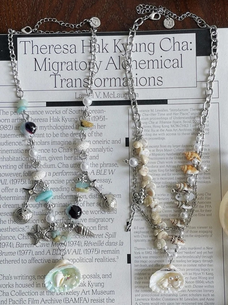 Beaded Shell Pendant Necklace - Kiwi Store