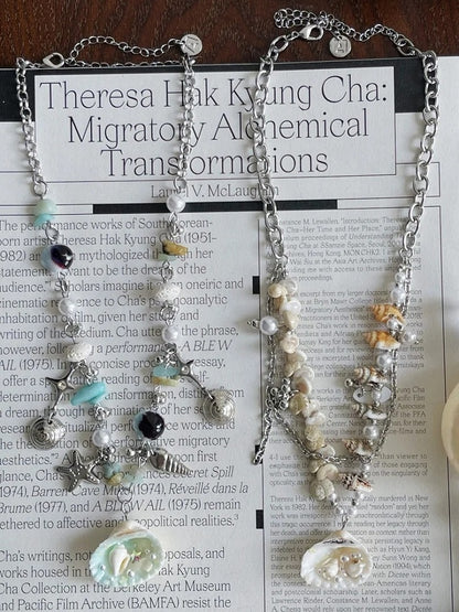 Beaded Shell Pendant Necklace - Kiwi Store