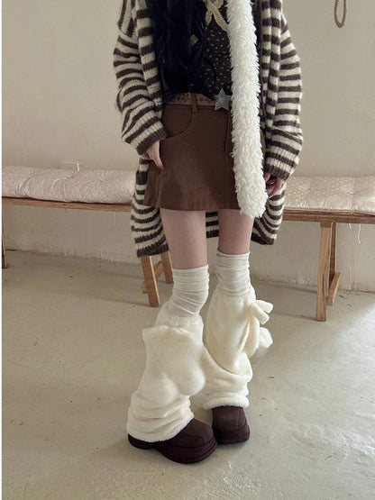 Pom-Pom Plush Warmers Leg