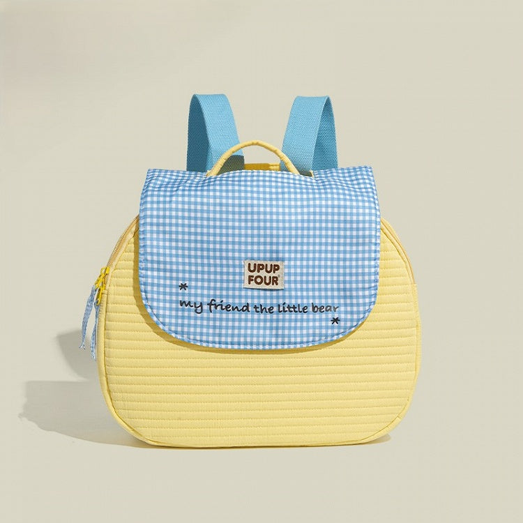 Colors Decorated Backpack Plaid 2 Kawaii