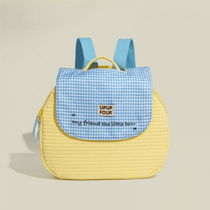 Colors Decorated Backpack Plaid 2 Kawaii