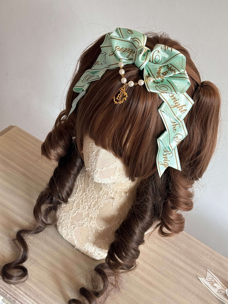 Bow (Multi-Colorways) Hairclips Ribbon Sweet Script