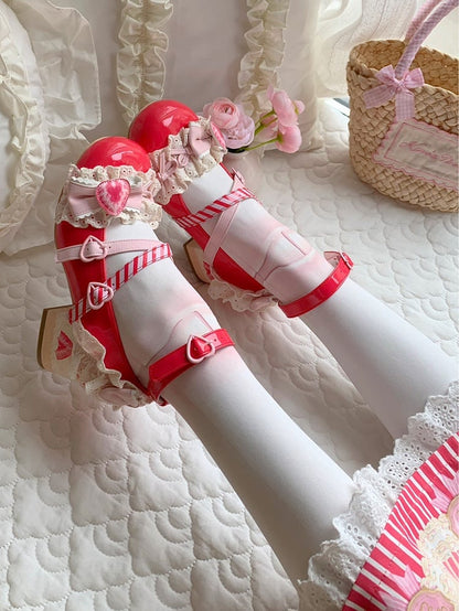 Shoes Jane Sweet Mary Red Velvet Lolita Strawberry Cake