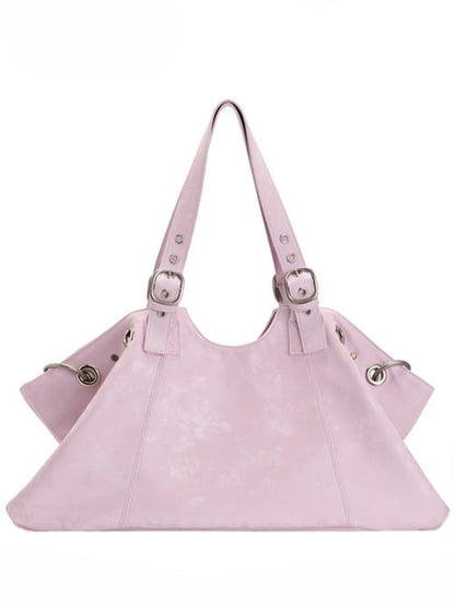 Chic Pink Minimalist Tote Bag - Large Capacity