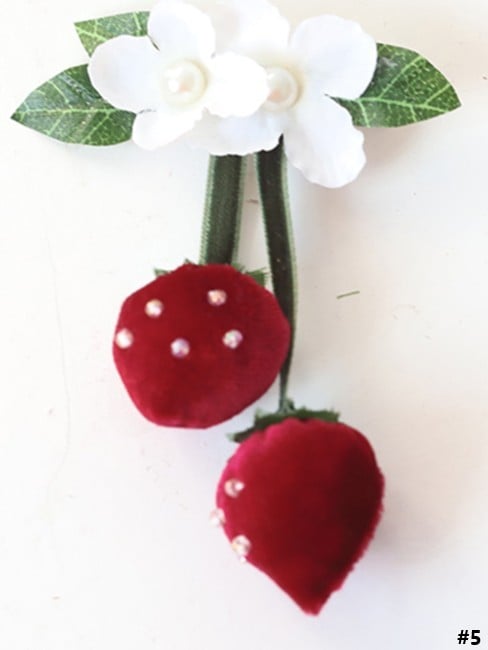 Strawberry 6 Hairclip Options Sweet Bowknot Lolita