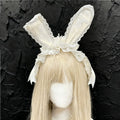 Ear Bow Bunny Sweet KC Lace with Lolita Accents White