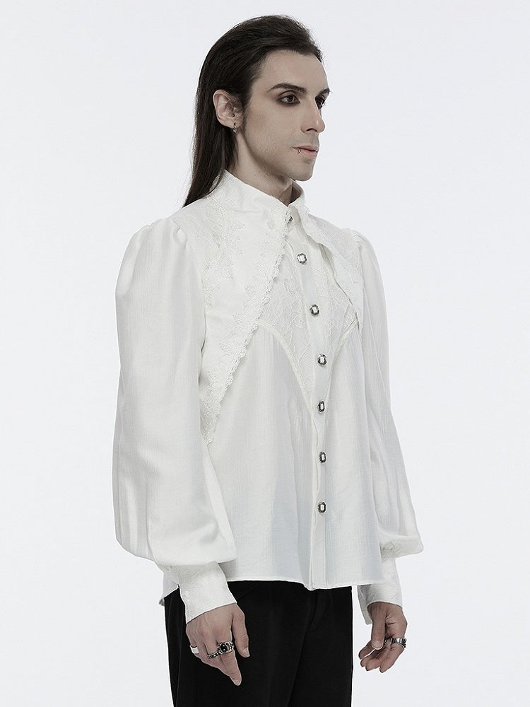 Layered White Shirt Goth Men's Gorgeous