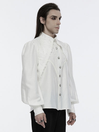 Layered White Shirt Goth Men's Gorgeous