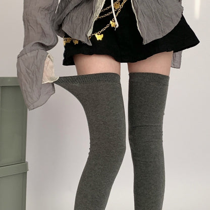 / Knee Gray Black Stockings JK Dark Over