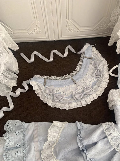 Black Blue Pink Old School Lolita Bonnet