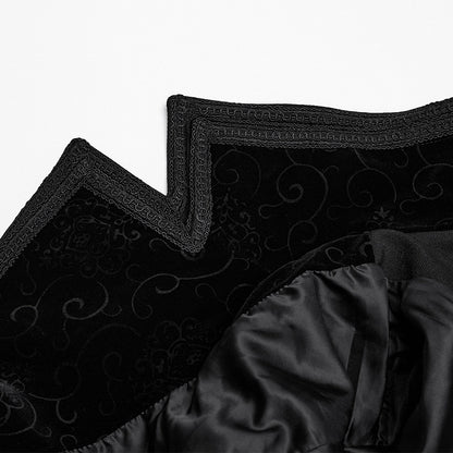 Retro Black Cloak-Jacket Men's Goth