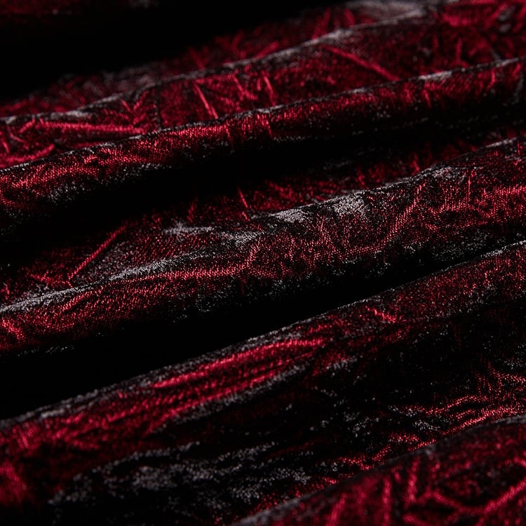 Men's Gothic Velvet Shirt Red