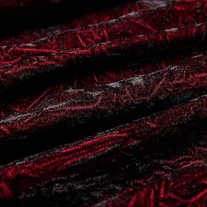 Men's Gothic Velvet Shirt Red