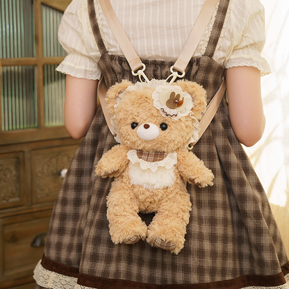 Bear Plush Cute Detachable Straps With Shoulder Backpack