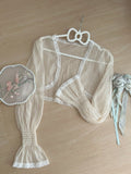 Sheer Top Apricot Long-Sleeve Lolita