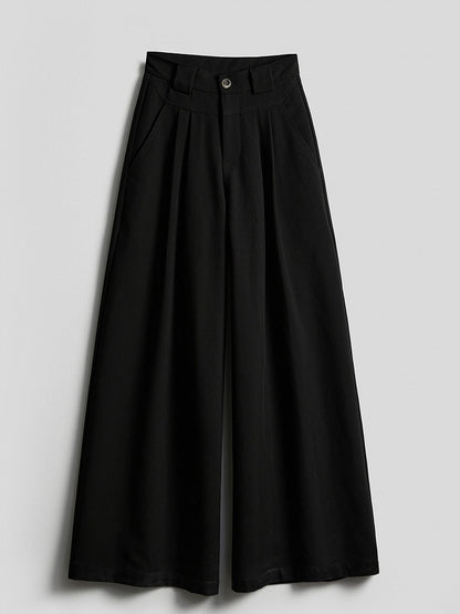 Pants Minimalist Black Wide-Leg