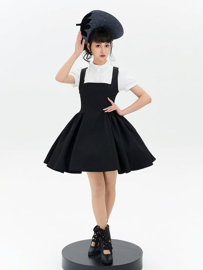 Lolita Black Square JSK Short Neckline Dress