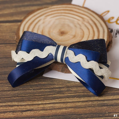 Lolita Blue Clip Hair Bowknot Sailor