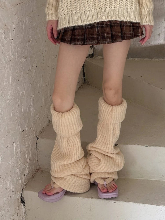 Slouchy Knit Leg Warmers Rib