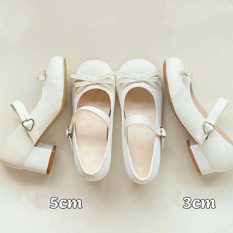 with Sweet 3cm Lolita Mary Closure White Heel Janes Snap