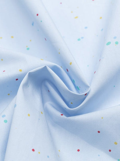 Kurz-/Langarmhemd mit verzierten blauen Kunstärmeln und entzückender Hundestickerei