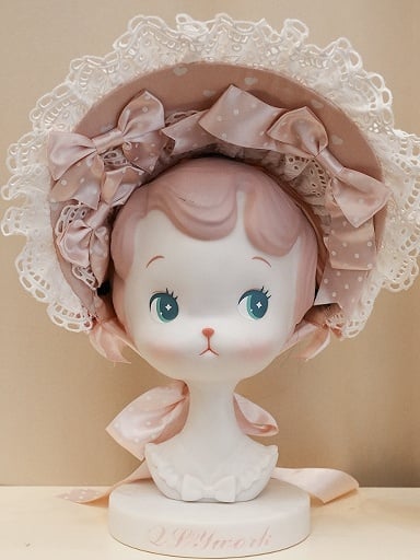 Pattern – Accents Sweet Bow Options Lace-trimmed Color Bonnet Lolita Heart with 5