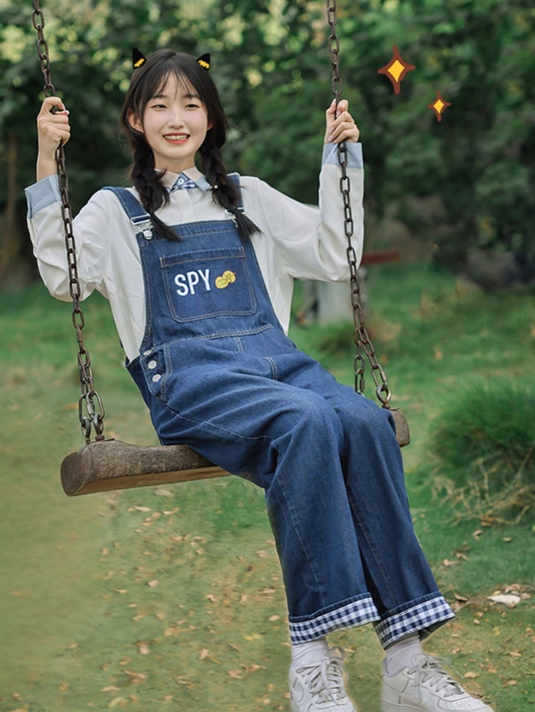 Inspired – Blaue Jeans mit Schleife hinten