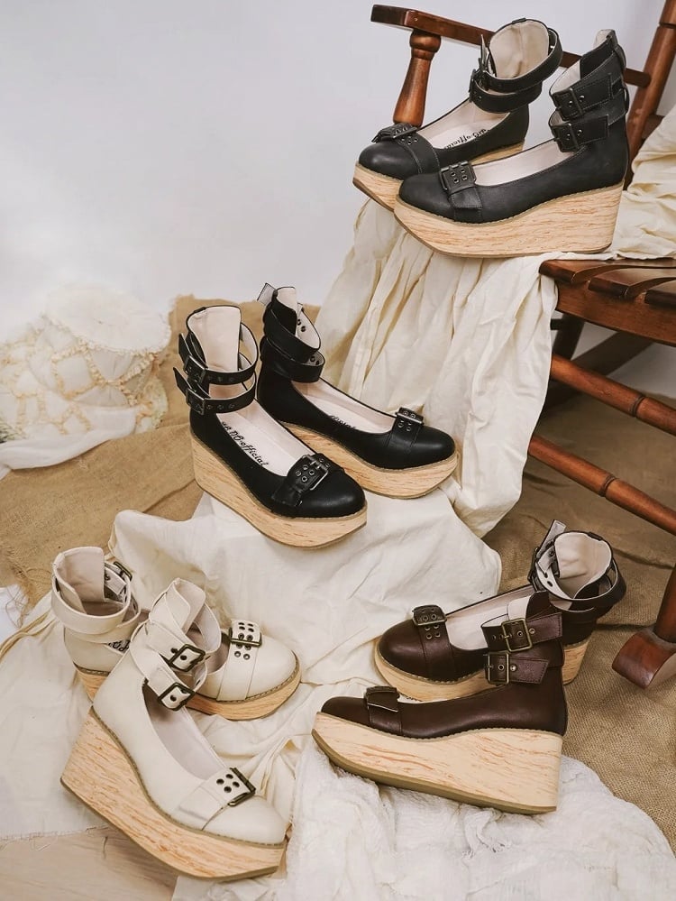 Era Ankle Fastener Platform Off-white Design Multi Buckle Steam - with Shoes