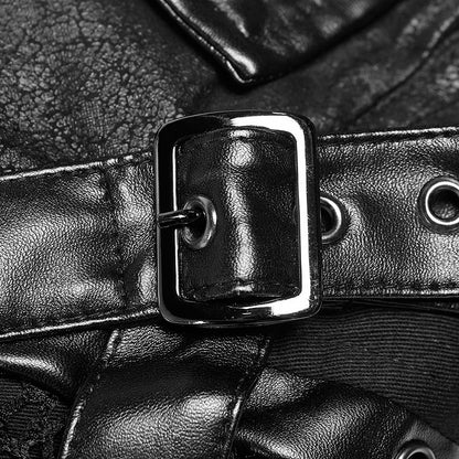 Punk Hot Personalized Long Black Men's Glue Windbreaker Sleeved