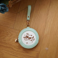 Disc with Holder Pattern Flying Design Dog Round-Shaped Card Green