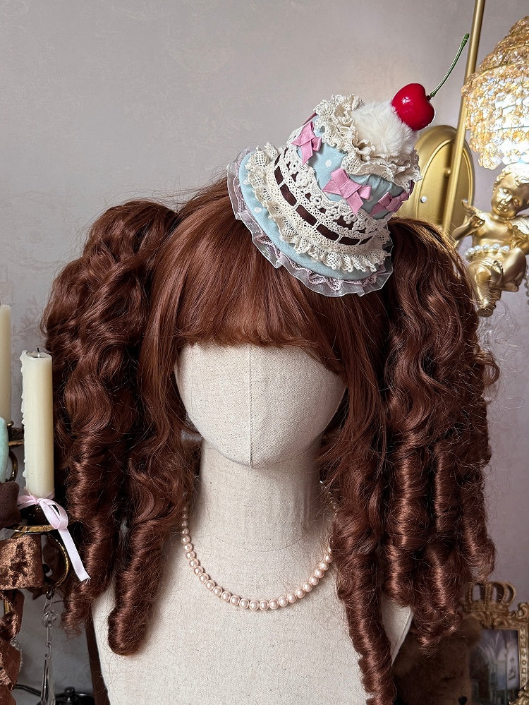 Süßer Hut Mini Lolita Kuchen Grüne Kirsche Minze