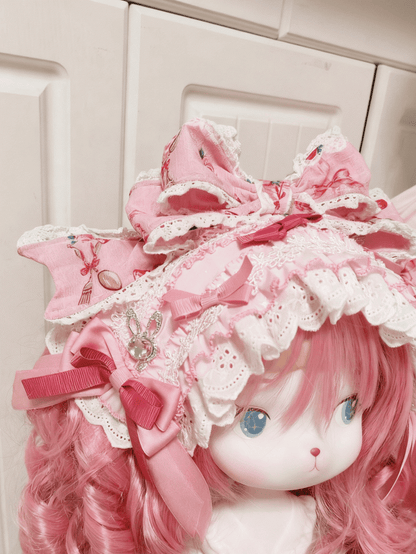 Lace Pink Hairband Sweet Bowknot Lolita