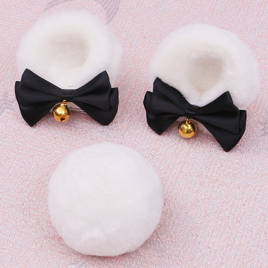 Colors Clips of Cute Pair A Lolita Bear Plush 8 Set Ear Tail + Hair