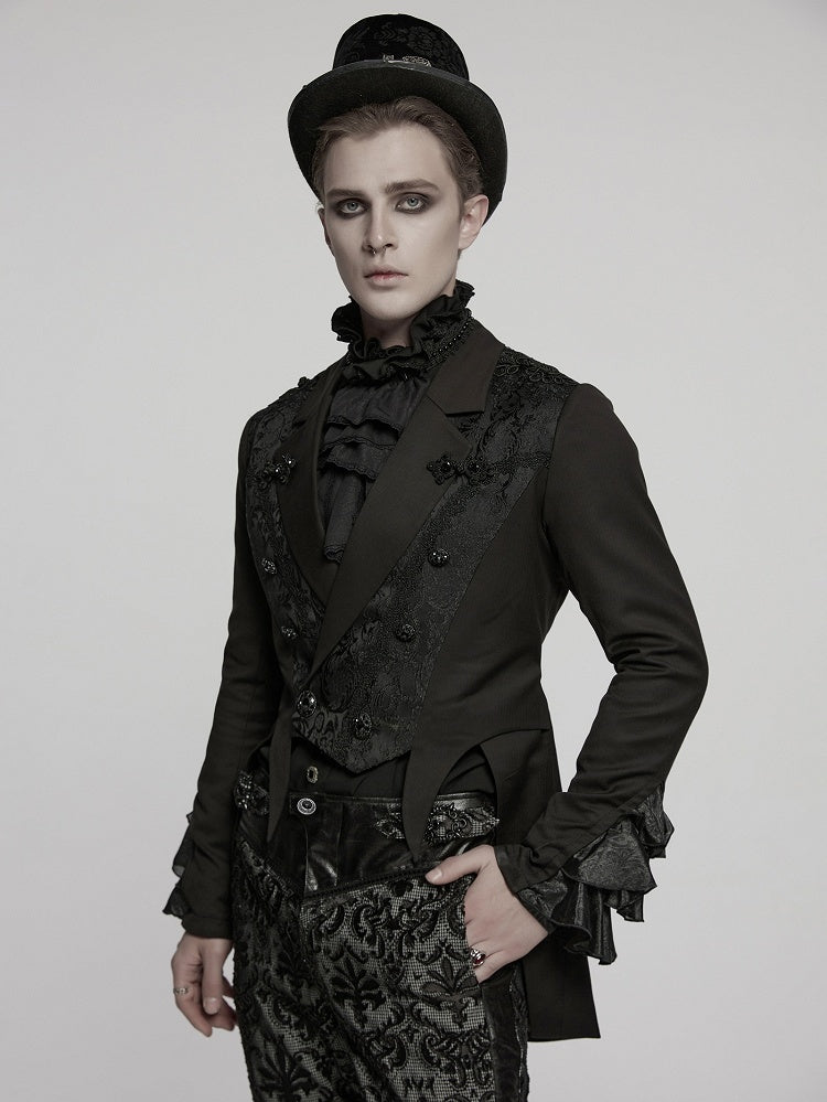 Goth Coat Gorgeous Dress Black Men's
