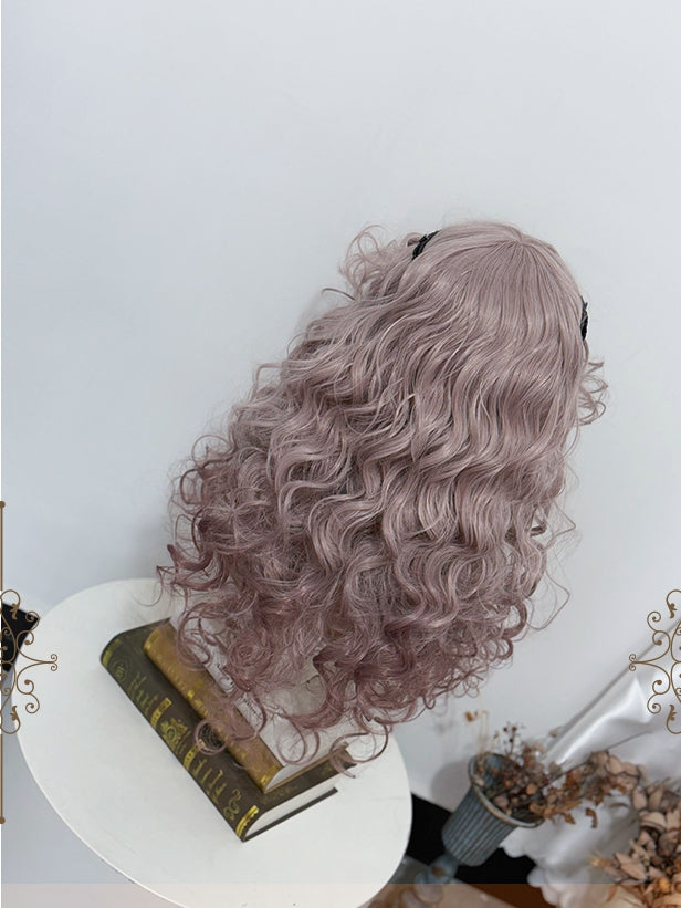 ウィッグ ウェーブ 48CM パープル 長さ ダスティ