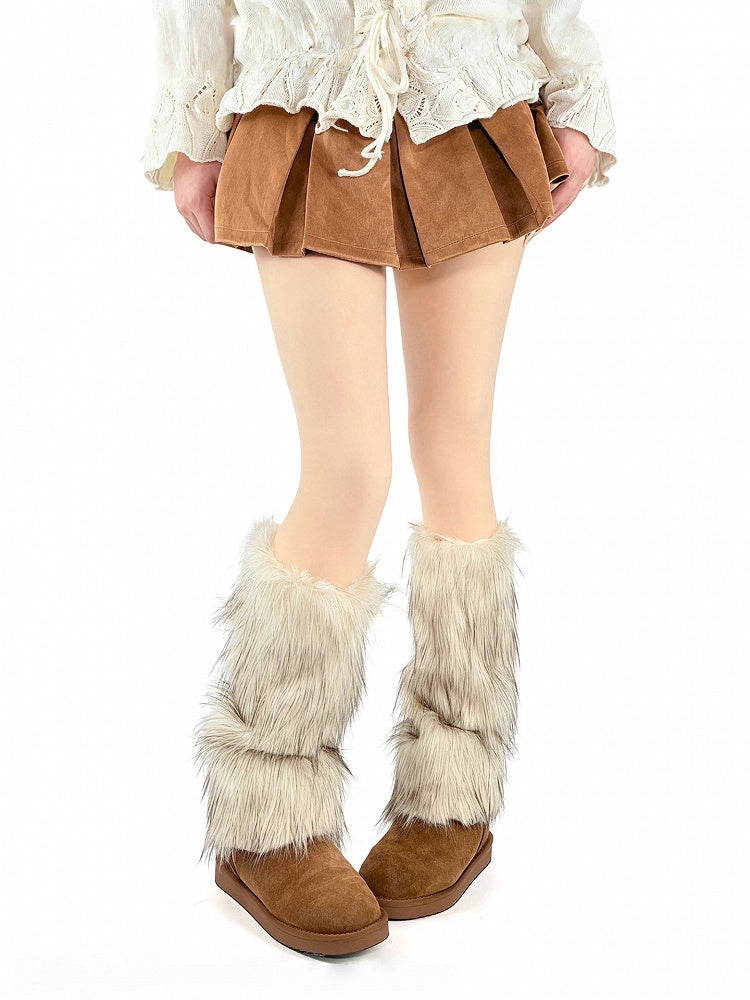 Available) Fur Lengths Faux Warmers Layered Leg (2