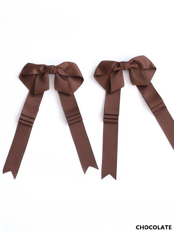 18 Long Ribbon Satin Lolita Options Bowknot Hairclip Color