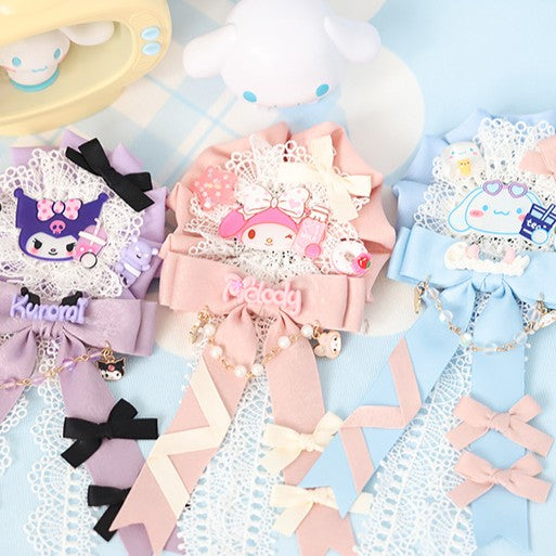 Brooch/Hairclip Bowknot Lolita Pink/Purple/Blue Sweet Lace