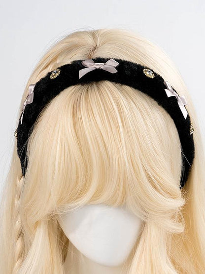 自雷系 ラインストーンとちょう結び ふわふわKC