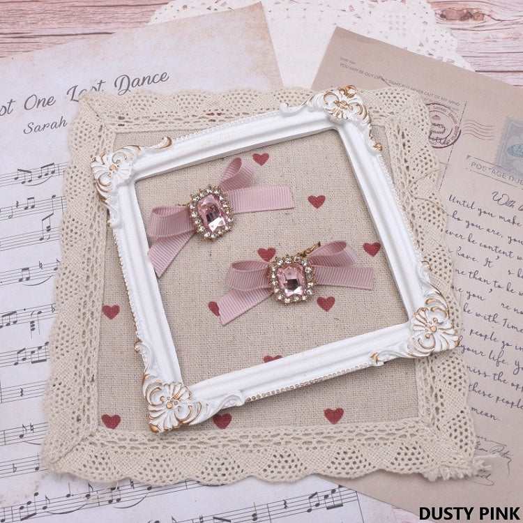 Kei Rhinestone Options 8 Hairclip Jirai Bowknot Color