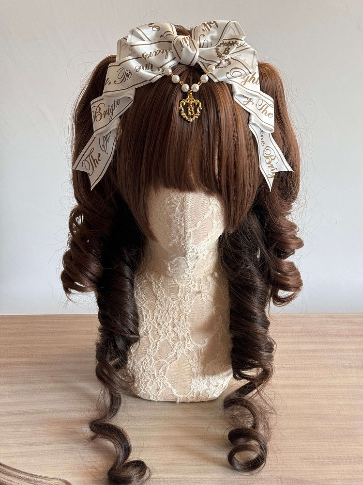 Bow (Multi-Colorways) Hairclips Ribbon Sweet Script