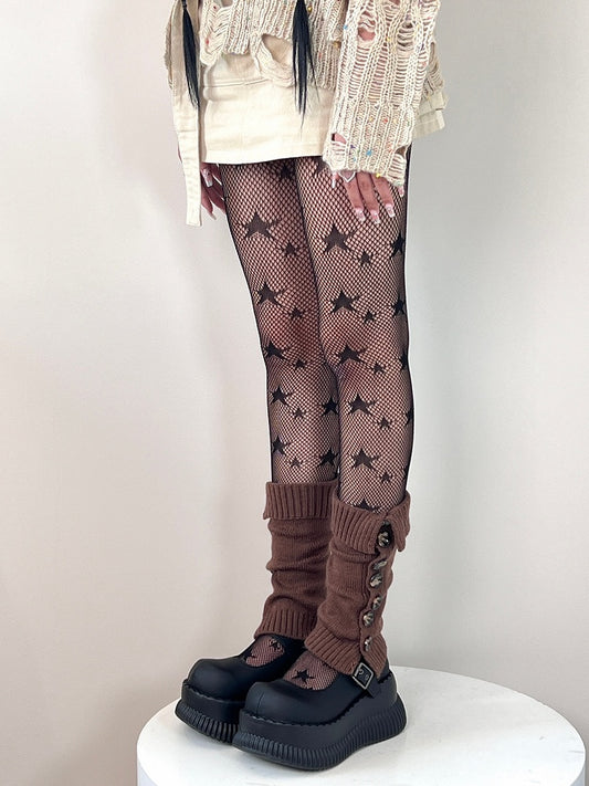 Star Small Large Black Pattern Tights