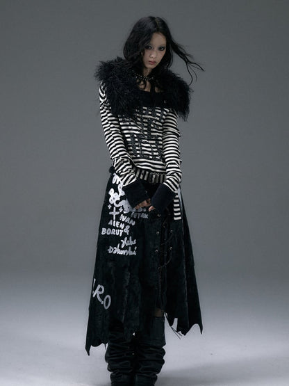 Black Coffee Faux Fur Collar