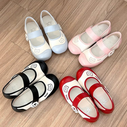 1.5cm Heeled Sweet Lolita Brown Shoes with Velcro Closure