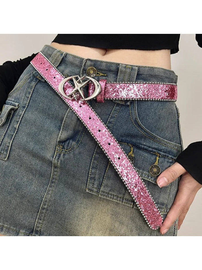 Ceinture à Sequins Y2K Perles Rondes - Kiwi Store